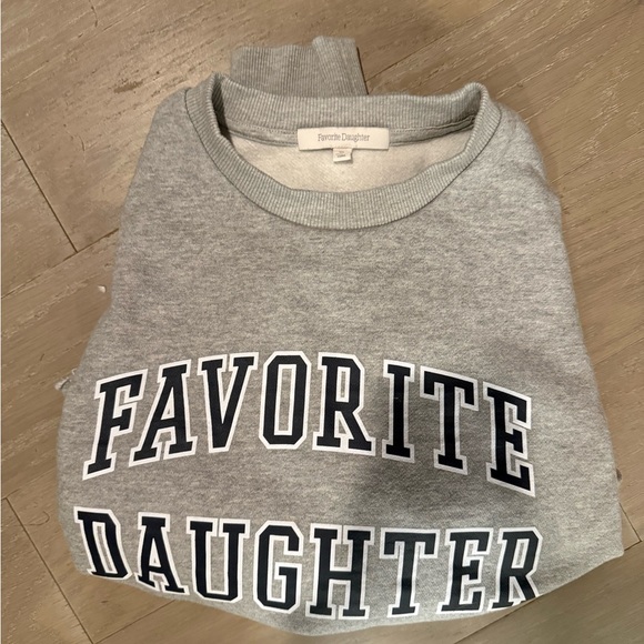 Favorite Daughter Cropped Collegiate Gray Sweatshirt